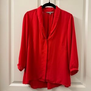 [NY Collection) Red Button Down Blouse